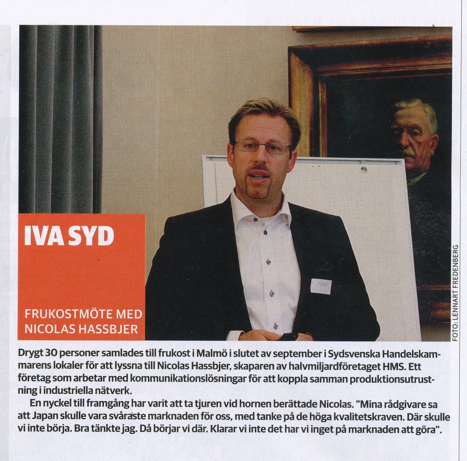 Nicolas Hassbjer speaks at IVA seminar